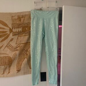 NWOT GAP Factory Sparkling Aqua Kids Leggings